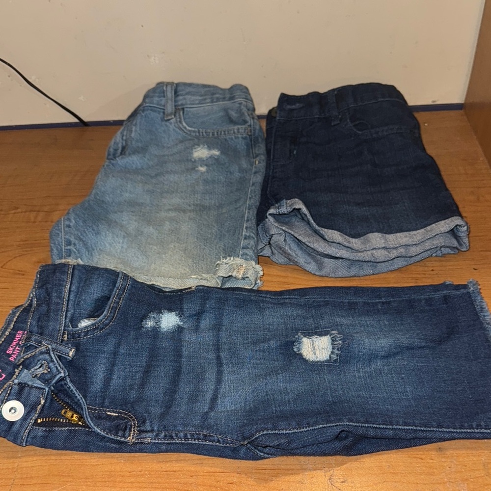 Stylish Distressed Denim Shorts and Jeans